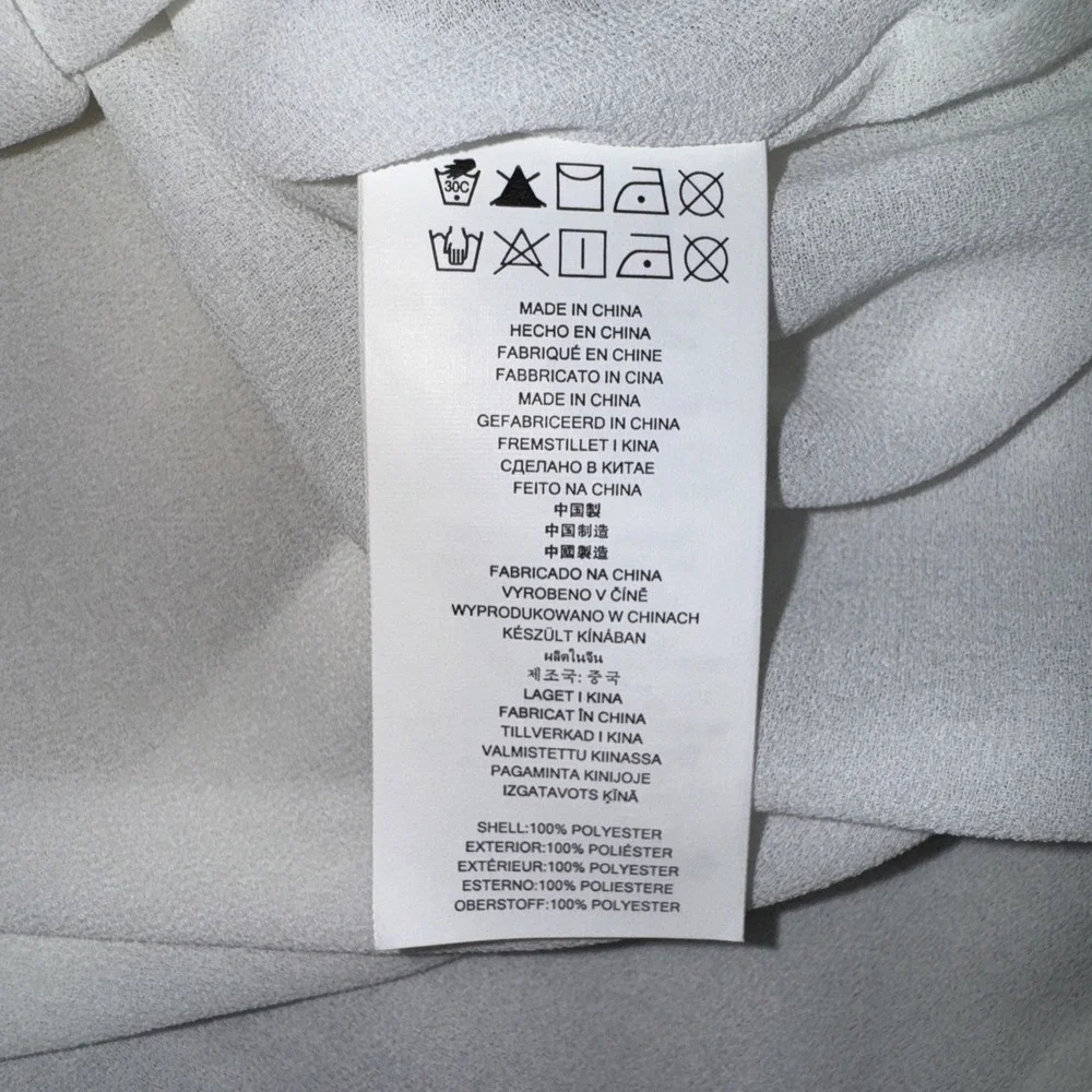 Michael‎ Kors Halter Top Women Small White Black Sequin Hem MH64L367R3 New